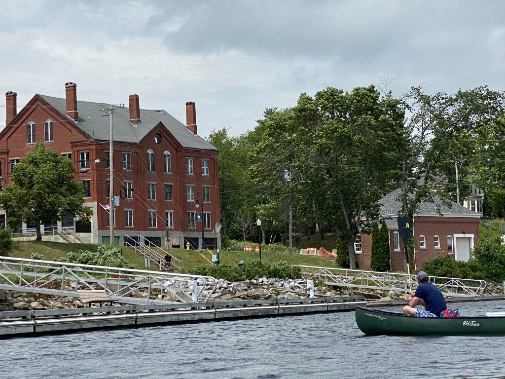 Hathorn Block Building viewed from the Kennebec River